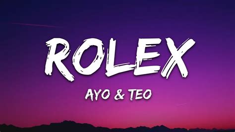 rolex ayo & teo lyrics|rolex ayo and teo clean.